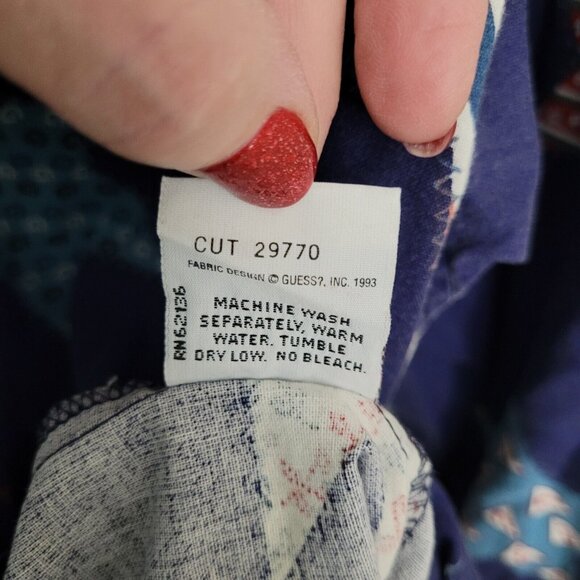 Vintage Guess By Georges Marciano Star Patch Shirt Mens Size M Preppy 80s - Picture 9 of 9